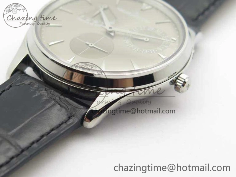 Master Ultra Thin Reserve de Marche SS 3AF Best Edition Gray Dial On Black Leather Strap A938