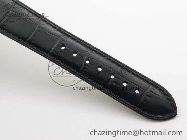 Master Ultra Thin Reserve de Marche SS 3AF Best Edition Gray Dial On Black Leather Strap A938