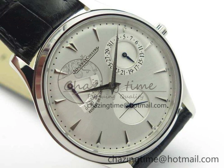 Master Ultra Thin Reserve de Marche SS 3AF Best Edition White Dial On Black Leather Strap A938