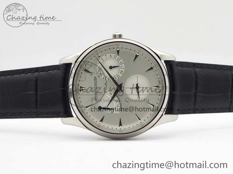 Master Ultra Thin Reserve de Marche SS 3AF Best Edition White Dial On Black Leather Strap A938