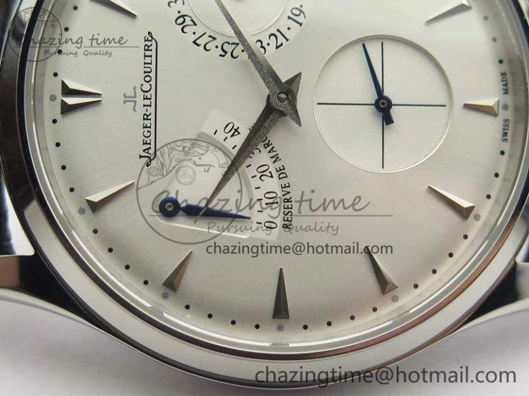 Master Ultra Thin Reserve de Marche SS 3AF Best Edition White Dial On Black Leather Strap A938