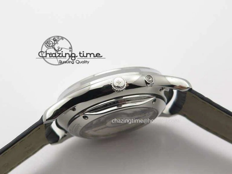 Master Ultra Thin Reserve de Marche SS ZF 1:1 Best Edition Black Dial On Black Leather Strap A938