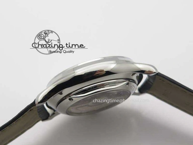 Master Ultra Thin Reserve de Marche SS ZF 1:1 Best Edition Black Dial On Black Leather Strap A938