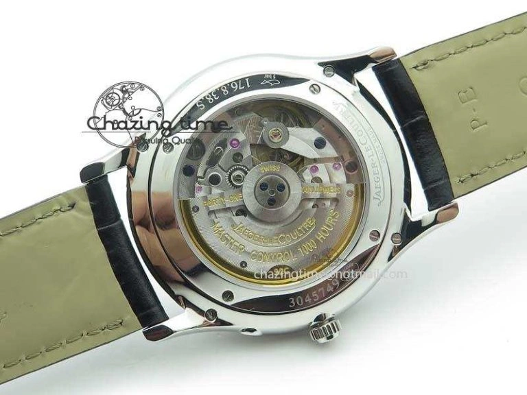Master Ultra Thin Reserve de Marche SS ZF 1:1 Best Edition Black Dial On Black Leather Strap A938