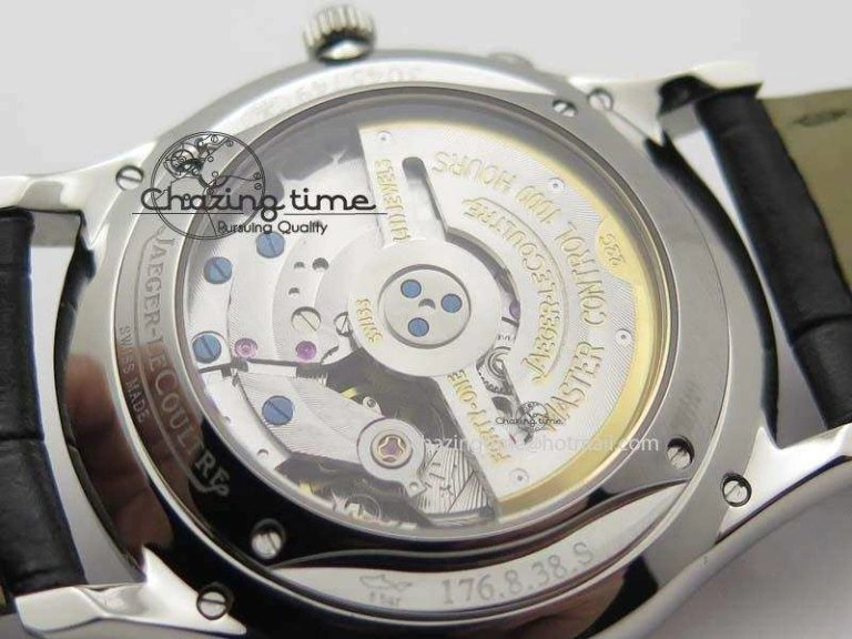 Master Ultra Thin Reserve de Marche SS ZF 1:1 Best Edition Black Dial On Black Leather Strap A938