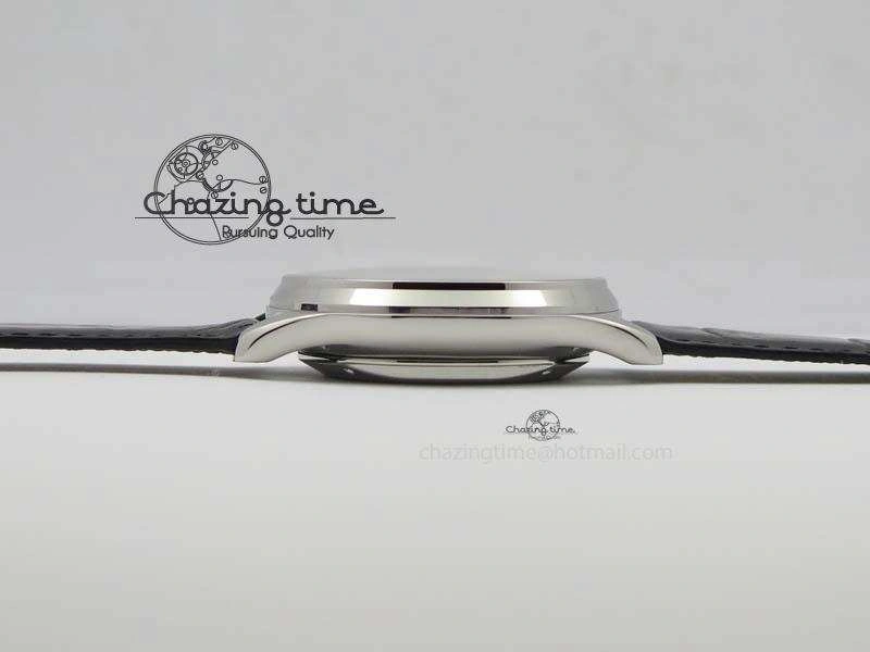 Master Ultra Thin Reserve de Marche SS ZF 1:1 Best Edition Black Dial On Black Leather Strap A938