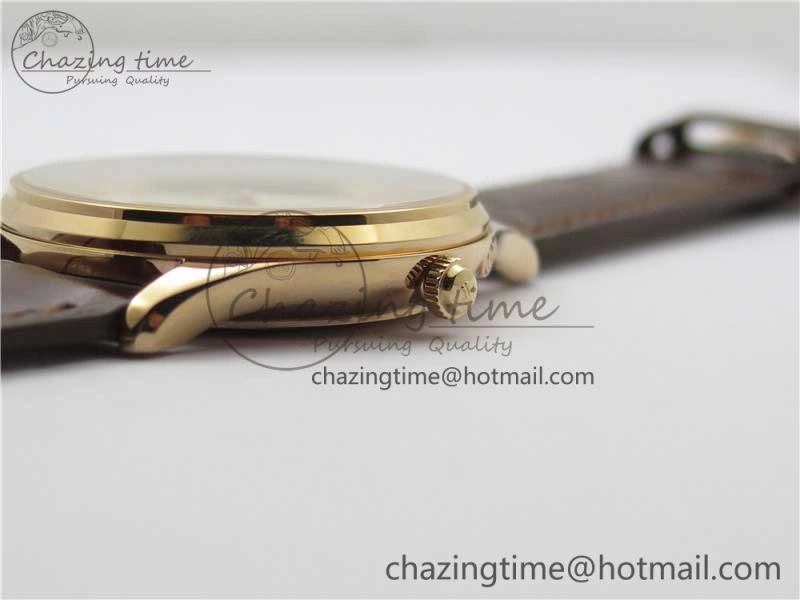 Master Ultra Thin Réserve de Marche RG ZF 1:1 Best Edition Cream Dial on Brown Leather Strap A938 V3