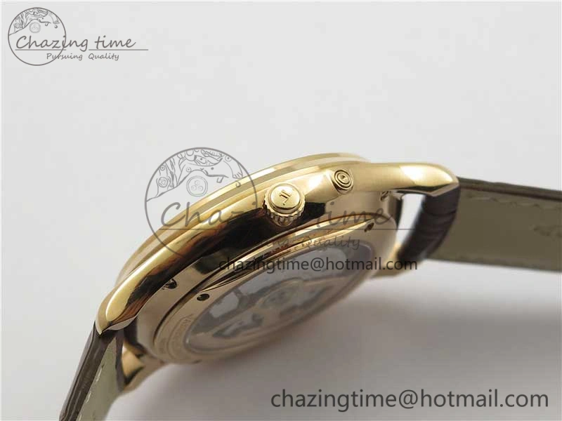 Master Ultra Thin Réserve de Marche RG ZF 1:1 Best Edition Cream Dial on Brown Leather Strap A938 V3