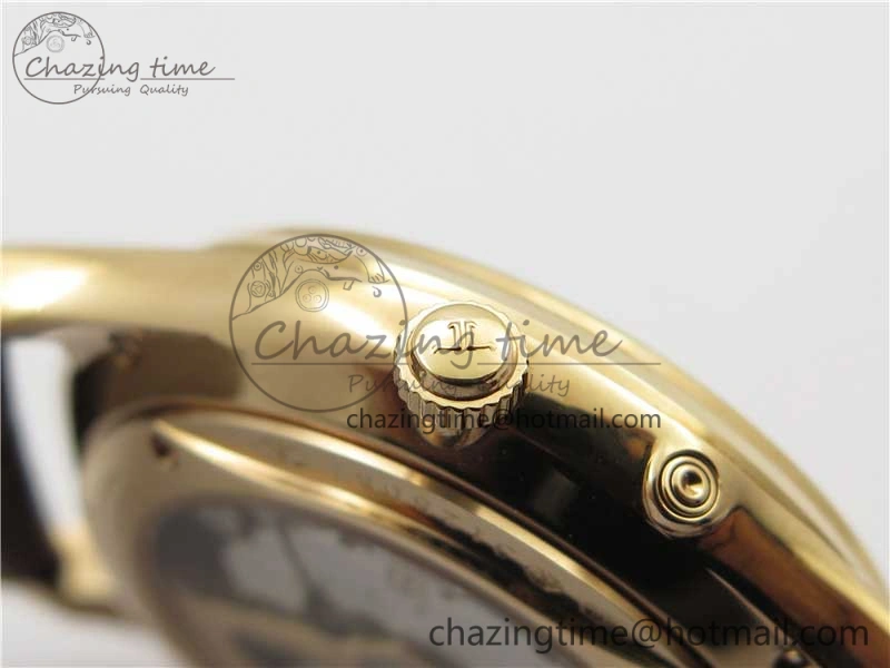 Master Ultra Thin Réserve de Marche RG ZF 1:1 Best Edition Cream Dial on Brown Leather Strap A938 V3