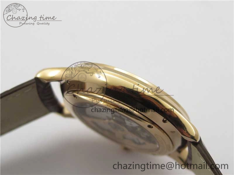 Master Ultra Thin Réserve de Marche RG ZF 1:1 Best Edition Cream Dial on Brown Leather Strap A938 V3