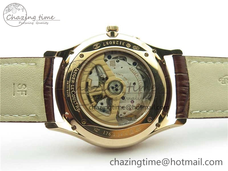 Master Ultra Thin Réserve de Marche RG ZF 1:1 Best Edition Cream Dial on Brown Leather Strap A938 V3