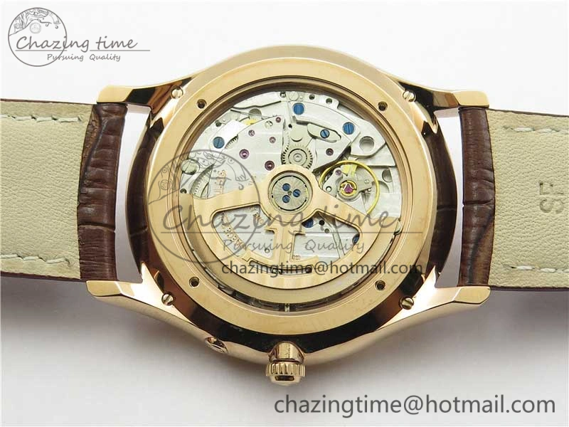 Master Ultra Thin Réserve de Marche RG ZF 1:1 Best Edition Cream Dial on Brown Leather Strap A938 V3