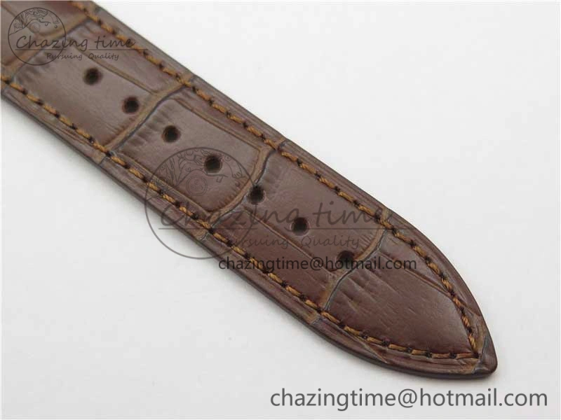 Master Ultra Thin Réserve de Marche RG ZF 1:1 Best Edition Cream Dial on Brown Leather Strap A938 V3
