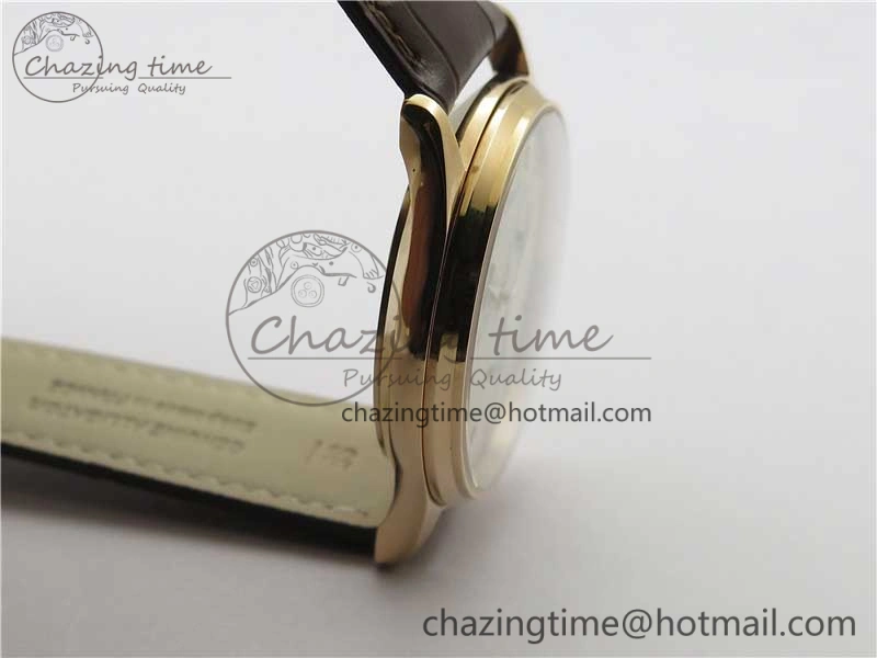 Master Ultra Thin Réserve de Marche RG ZF 1:1 Best Edition Cream Dial on Brown Leather Strap A938 V3