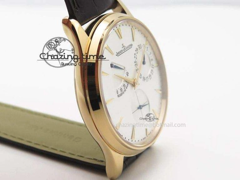 Master Ultra Thin Réserve de Marche RG ZF Best Edition Silver Dial On Brown Leather Strap A938