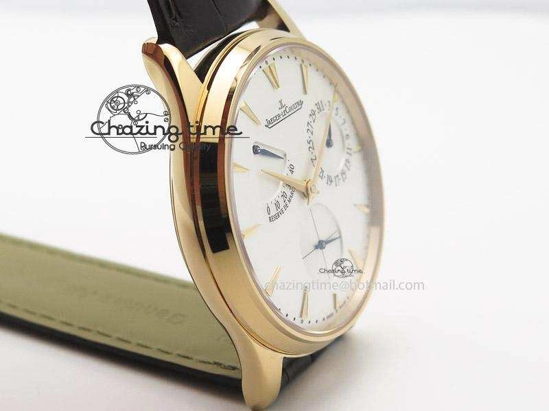 Master Ultra Thin Réserve de Marche RG ZF Best Edition Silver Dial On Brown Leather Strap A938