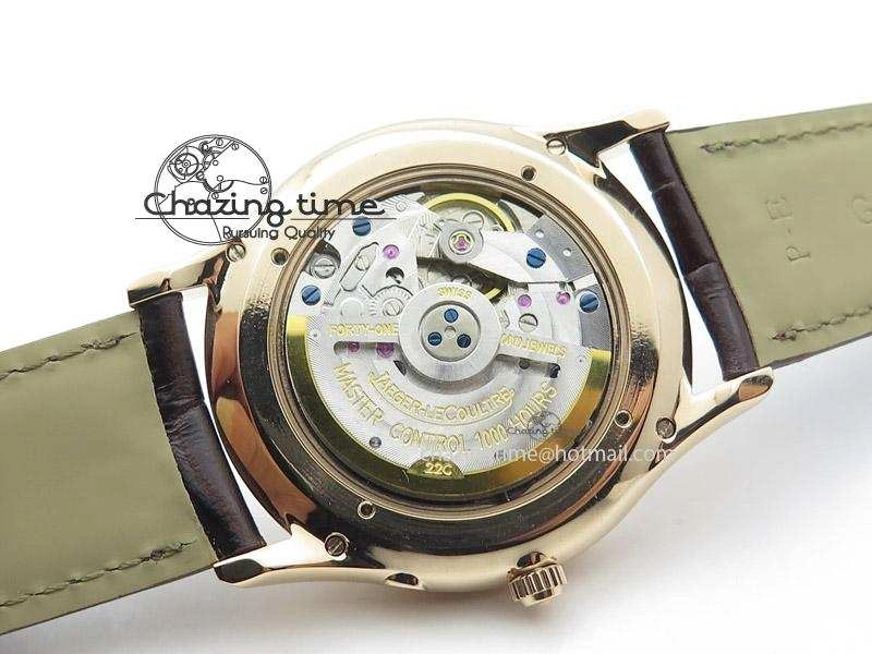 Master Ultra Thin Réserve de Marche RG ZF Best Edition Silver Dial On Brown Leather Strap A938