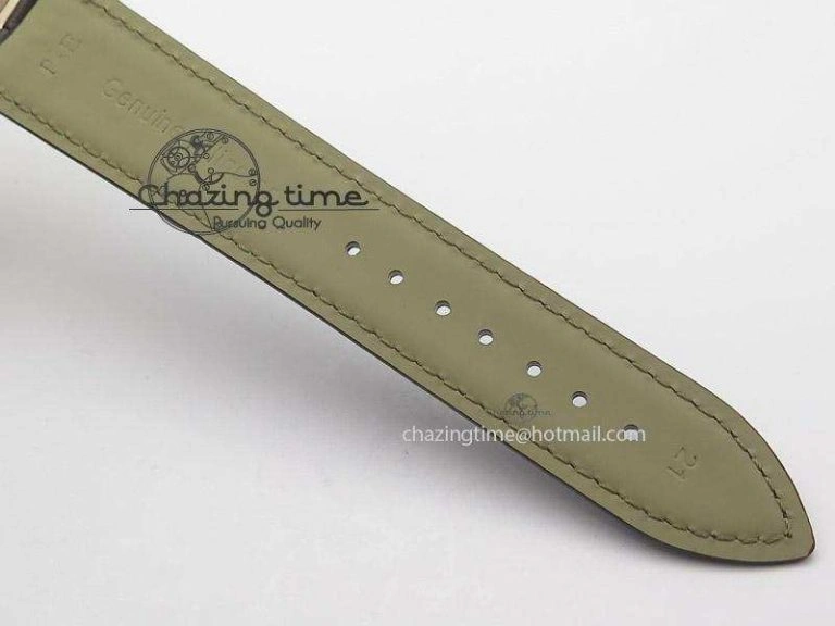 Master Ultra Thin Réserve de Marche RG ZF Best Edition Silver Dial On Brown Leather Strap A938