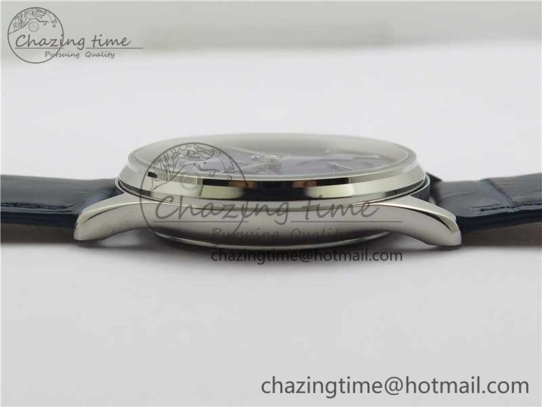 Master Ultra Thin Réserve de Marche SS ZF 1:1 Best Edition Blue Dial on Blue Leather Strap A938 V3