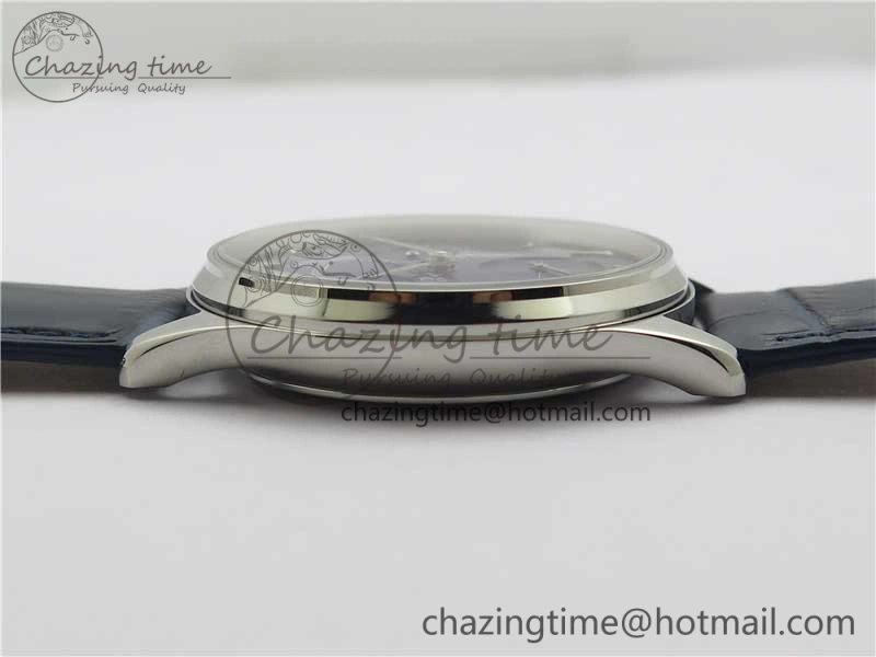 Master Ultra Thin Réserve de Marche SS ZF 1:1 Best Edition Blue Dial on Blue Leather Strap A938 V3
