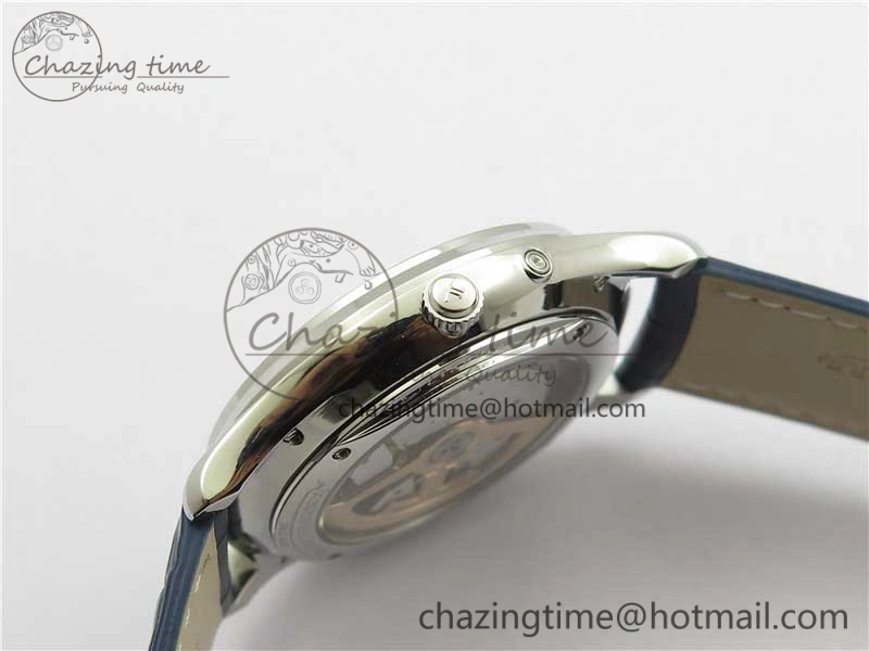 Master Ultra Thin Réserve de Marche SS ZF 1:1 Best Edition Blue Dial on Blue Leather Strap A938 V3