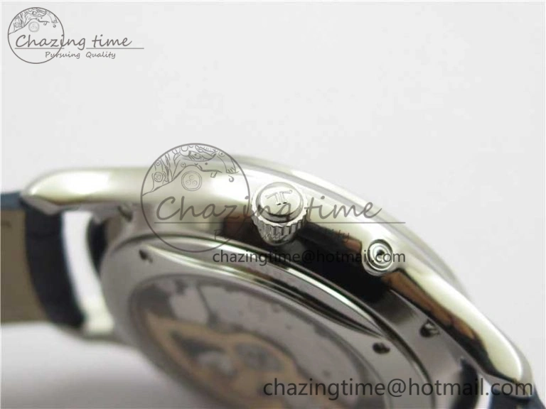 Master Ultra Thin Réserve de Marche SS ZF 1:1 Best Edition Blue Dial on Blue Leather Strap A938 V3