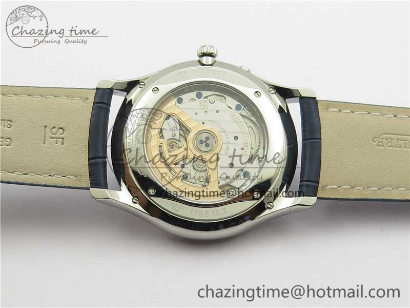 Master Ultra Thin Réserve de Marche SS ZF 1:1 Best Edition Blue Dial on Blue Leather Strap A938 V3