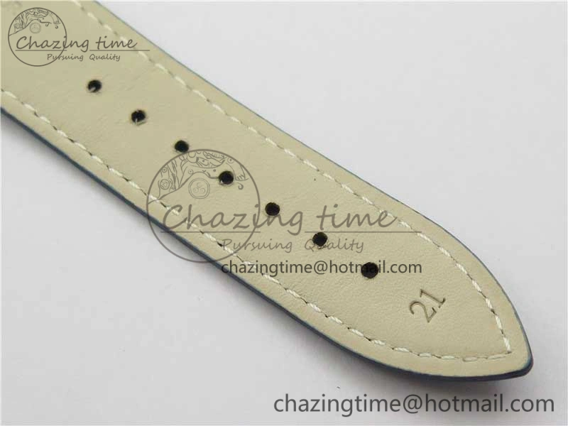 Master Ultra Thin Réserve de Marche SS ZF 1:1 Best Edition Blue Dial on Blue Leather Strap A938 V3