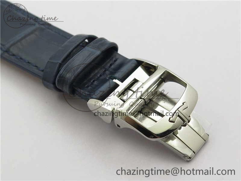 Master Ultra Thin Réserve de Marche SS ZF 1:1 Best Edition Blue Dial on Blue Leather Strap A938 V3