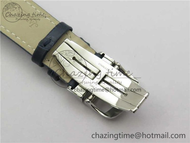 Master Ultra Thin Réserve de Marche SS ZF 1:1 Best Edition Blue Dial on Blue Leather Strap A938 V3