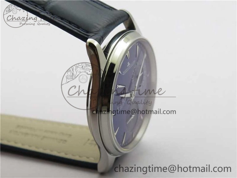 Master Ultra Thin Réserve de Marche SS ZF 1:1 Best Edition Blue Dial on Blue Leather Strap A938 V3