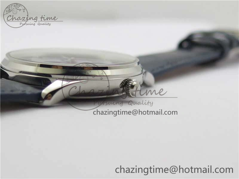 Master Ultra Thin Réserve de Marche SS ZF 1:1 Best Edition Blue Dial on Blue Leather Strap A938 V3