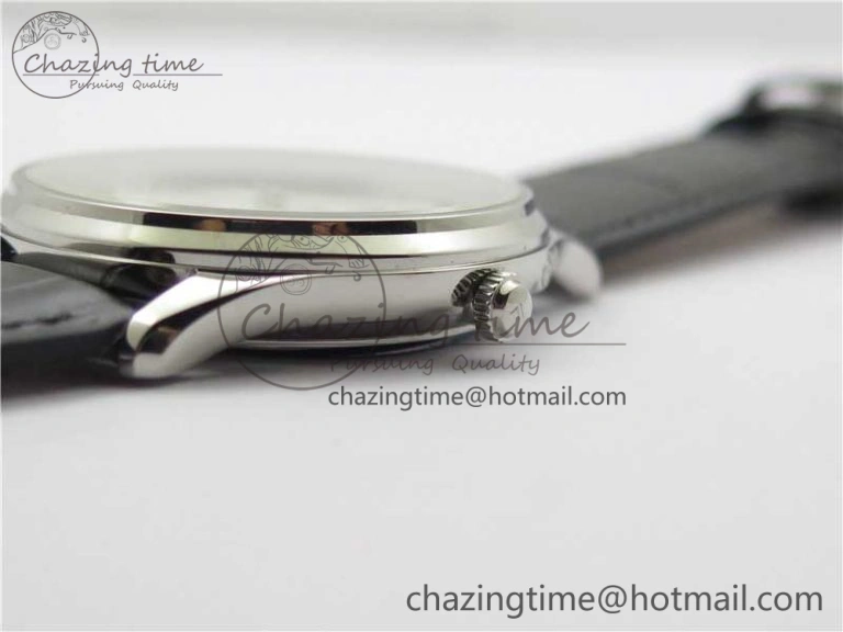 Master Ultra Thin Réserve de Marche SS ZF 1:1 Best Edition White Dial on Black Leather Strap A938 V3