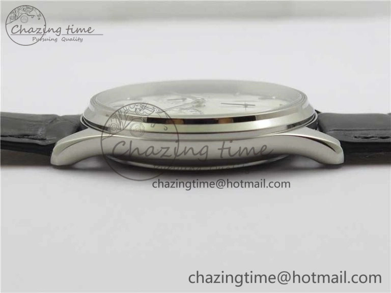 Master Ultra Thin Réserve de Marche SS ZF 1:1 Best Edition White Dial on Black Leather Strap A938 V3