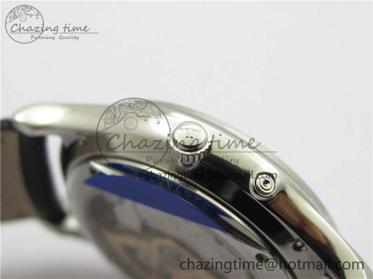 Master Ultra Thin Réserve de Marche SS ZF 1:1 Best Edition White Dial on Black Leather Strap A938 V3