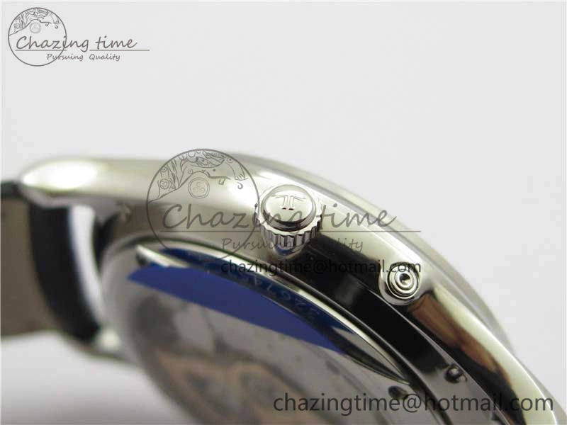 Master Ultra Thin Réserve de Marche SS ZF 1:1 Best Edition White Dial on Black Leather Strap A938 V3