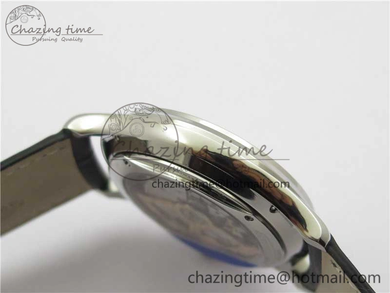 Master Ultra Thin Réserve de Marche SS ZF 1:1 Best Edition White Dial on Black Leather Strap A938 V3