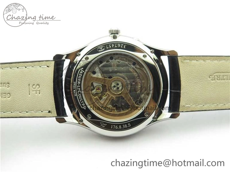 Master Ultra Thin Réserve de Marche SS ZF 1:1 Best Edition White Dial on Black Leather Strap A938 V3