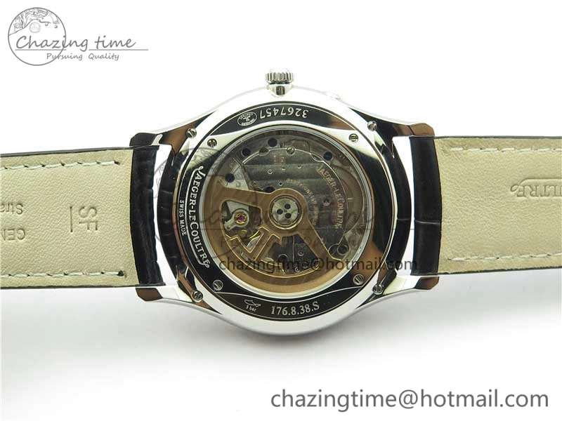 Master Ultra Thin Réserve de Marche SS ZF 1:1 Best Edition White Dial on Black Leather Strap A938 V3