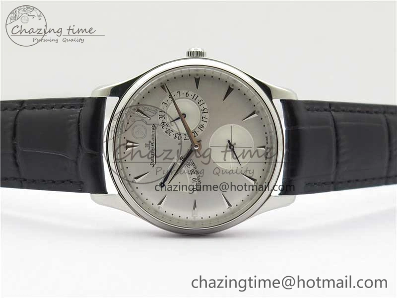 Master Ultra Thin Réserve de Marche SS ZF 1:1 Best Edition White Dial on Black Leather Strap A938 V3