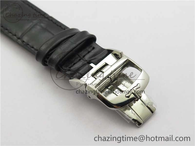Master Ultra Thin Réserve de Marche SS ZF 1:1 Best Edition White Dial on Black Leather Strap A938 V3