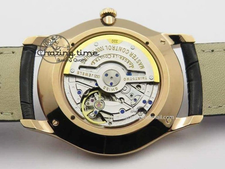 Master Ultra Thin Small Second RG ZF 1:1 Best Edition Black Dial On Black Leather Strap A896