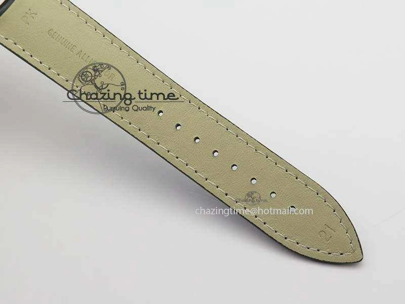 Master Ultra Thin Small Second RG ZF 1:1 Best Edition Black Dial On Black Leather Strap A896