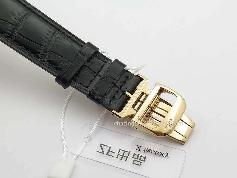 Master Ultra Thin Small Second RG ZF 1:1 Best Edition Black Dial On Black Leather Strap A896
