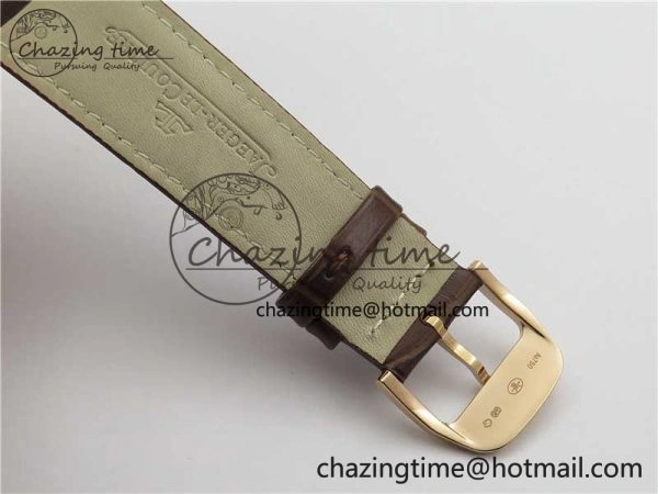 Master Ultra Thin Small Second RG ZF 1:1 Best Edition White Dial on Brown Leather Strap A896