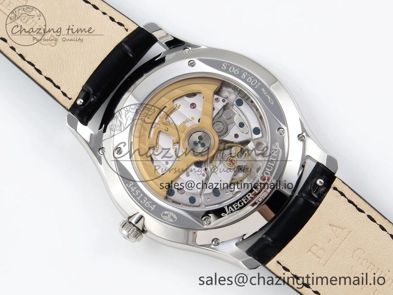 Master Ultra Thin Small Second SS APSF 1:1 Best Edition White Dial on Black Leather Strap SA896 Super Clone