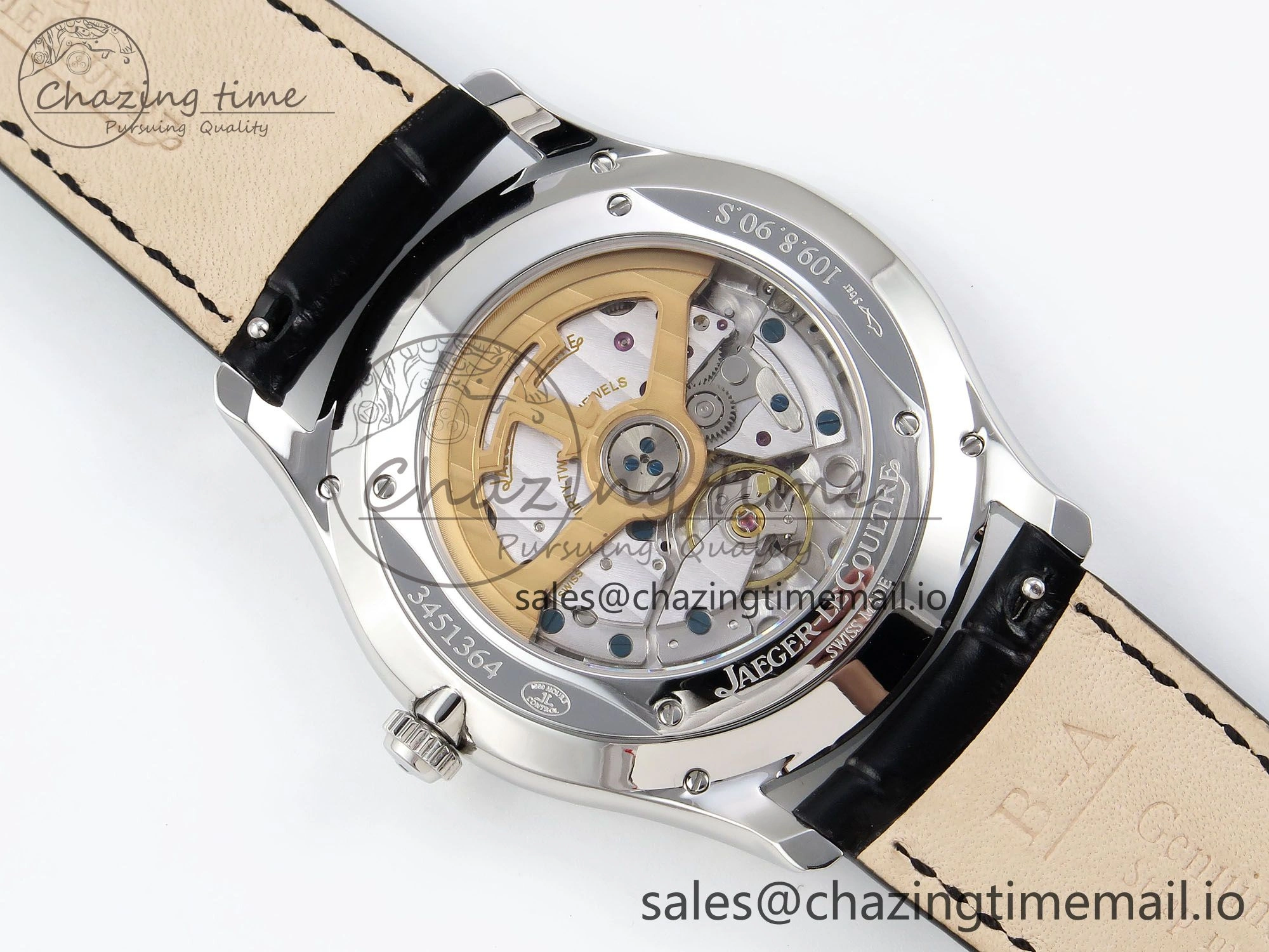 Master Ultra Thin Small Second SS APSF 1:1 Best Edition White Dial on Black Leather Strap SA896 Super Clone