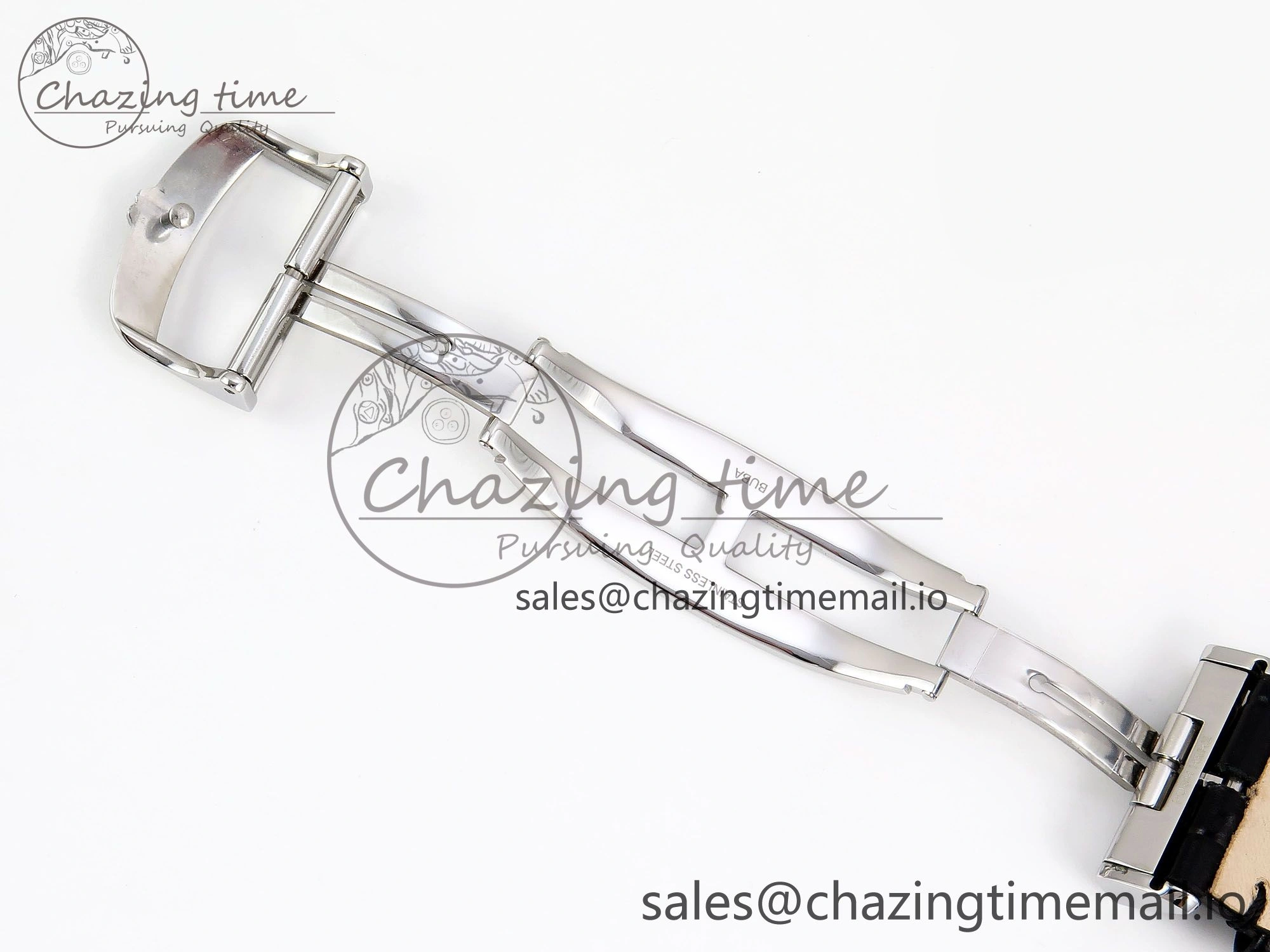 Master Ultra Thin Small Second SS APSF 1:1 Best Edition White Dial on Black Leather Strap SA896 Super Clone