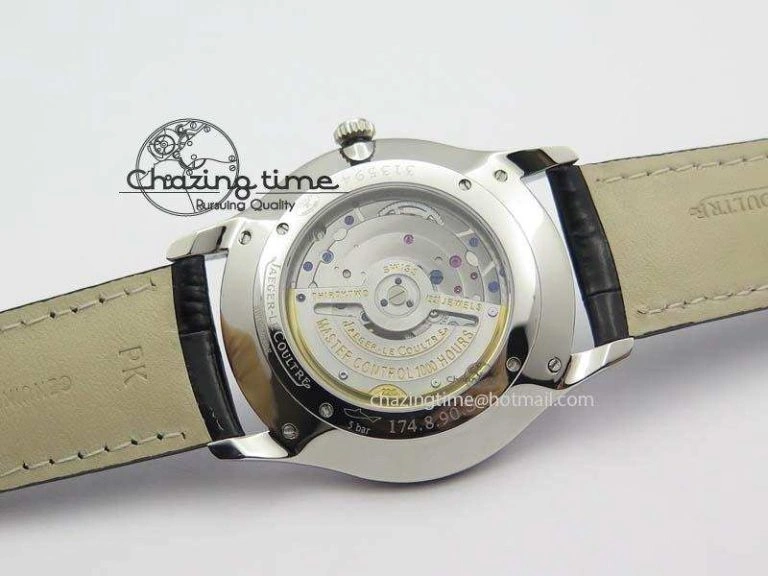 Master Ultra Thin Small Second SS ZF 1:1 Best Edition Black Dial On Black Leather Strap