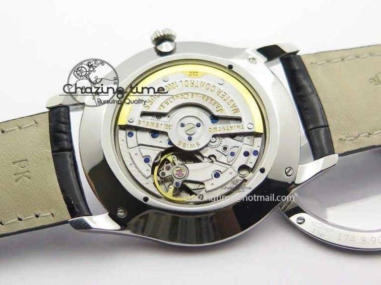 Master Ultra Thin Small Second SS ZF 1:1 Best Edition Black Dial On Black Leather Strap